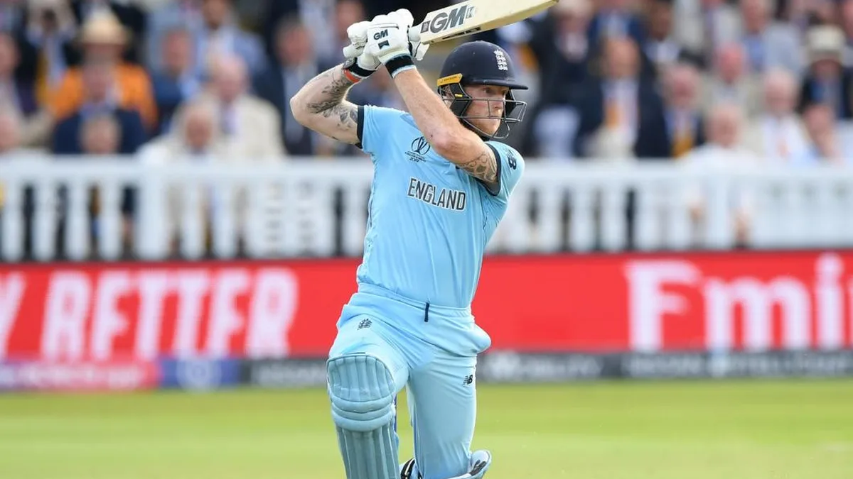 BBL 16 preview: Ben Stokes bats for England in light blue, GM bat raised, tattoos visible