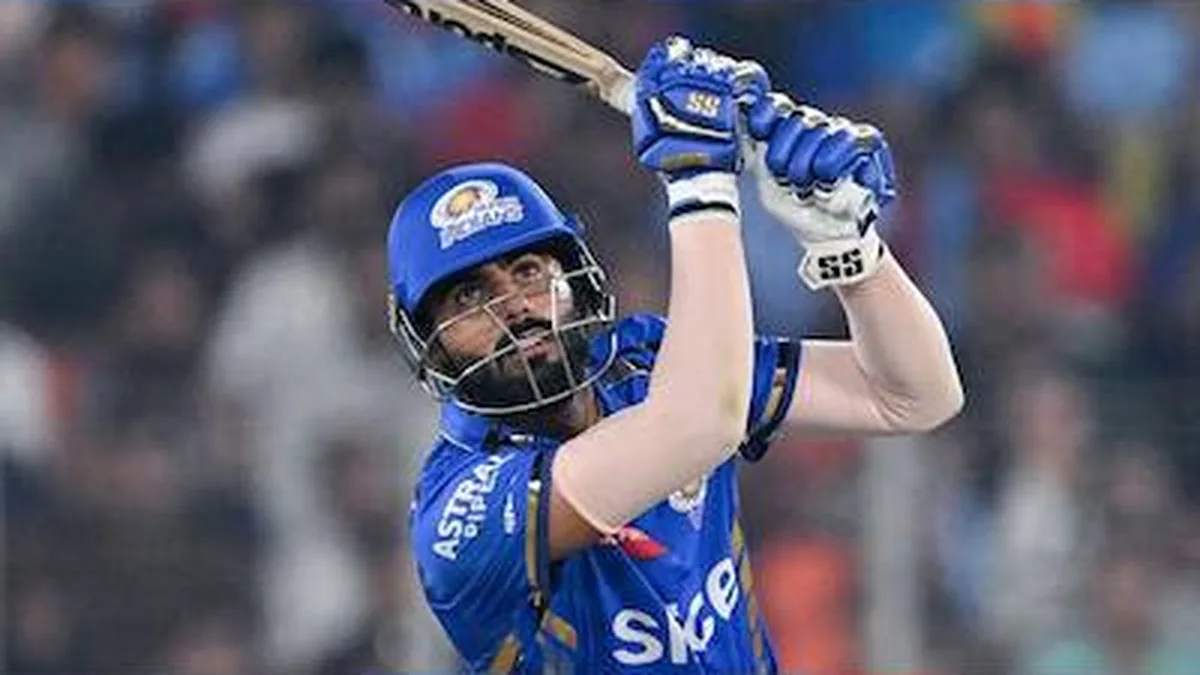 Naman Dhir biography: Naman Dhir batting in the IPL